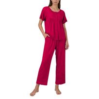 Adaptive Clothing Set for Bedridden Patients with Easy Snap Closures Unisex Short Sleeve Top and Pants for Elderly and Post Surgery Use XXL