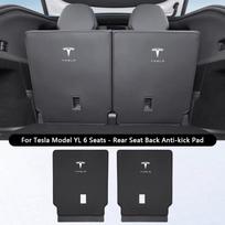 CQKVT1 For Tesla Model YL 6-Seater Rear Trunk Mat Leather Full Coverage Cargo Liner Anti Dirty Mat Seat Backrest Protective Pad Cover
