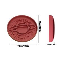Slow Feeder Dog Bowls Non-Slip Anti-choking Silicone Feeding Station Puppy Food Bowl For Medium-Pet Licking Eating Standing raudona