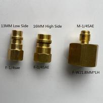 R32 R1234YF Valve Adapter with Copper Connector (Outer 1/4 SAE, Inner W21.8MM LH) W21.8+1316