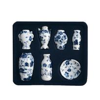 7 vnt./rinkinys Miniatiūrinis lėlių namelis Mini keraminė vaza Priedai Lėlių namelio miniatiūros 1:12 Priedai Dekoratyvinis miniatiūrinis porcelianas 5.0 7pcs a set