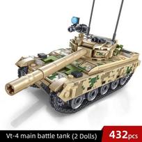432 vnt. karinės sostinės pagrindinio tanko modelio statybinių blokelių modelių rinkiniai Techniniai armijos ginklų kaladėlės vaikams berniuko žaislas