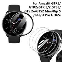 2 vnt. minkšta plėvelė, skirta Amazfit GTR3/GTR2/GTR 3/2 GTS3/GTS 2e/GTS2 Mini/Bip S/Lite/U Pro GTR2e GTS2e 3D lenkto krašto ekrano apsauga for Amazfit Gtr 3-TPU gryna
