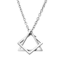 Hip Hop Pakabukas Karoliai Poros Karoliai Juodo Sidabro Lydinio Unisex Kvadratiniai Madingi Modernūs Geometriniai Krovimas 1 vnt. Trikampis Vyrai Moterys Unikalūs Silver white