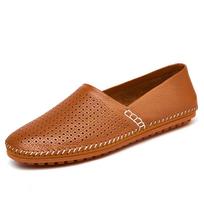 New Arrival Mens Slip on Shoes Genuine Leather Casual Shoes Comfortable Driving Shoes Handmade Male Loafers Breathable Moccasins 38 ruda