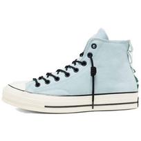Converse Chuck 70 Nubuck Leather Comfortable Casual High-Top Canvas Shoes Unisex Sneakers Blue 166000C 46.5