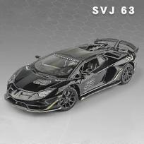 1:24 Lamborghini Aventador Svj63 Lydinio Modelinis Automobilis Žaislas Metalo Liejimo Žaislas Su Garsu Ir Šviesa juoda