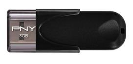 PNY Attached 4 USB Flash Drives 8GB USB Type-A 2.0, Black