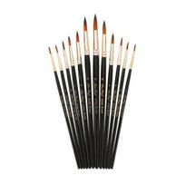 12Pcs/Set Professional Artist Paint Brush Acrylic Watercolor Oil Painting Tool