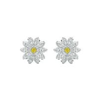 Swarovski Amžinos Gėlės Kristaliniai Auskarai Moteriški Auskarai Geltoni 5518145 Box (Random Color)