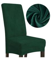 Bottle Green Velvet Cover Chair Size L Large High Backrest 70Cm