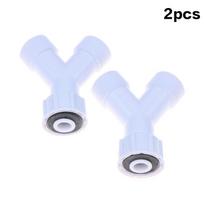 1/2/3Pcs Dishwasher Washing Machine Y Tee Connector Adapter Double Inlet Junction Split Pipe Connection Three-Way Adapter 1Pcs