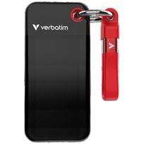 Verbatim External Drive Pocket SSD 128GB USB-C 3.2 gen.2 black-red 32434