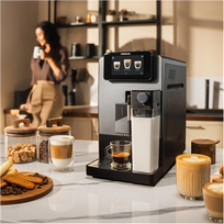 CECOTEC Coffee machine | Cremmaet Latte Jar | Pump pressure 19 bar | Automatic | Built-in milk frother | Black/Silver | 1500 W