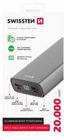Swissten Aluminium Power Bank 2xUSB / USB-C / Micro USB / 20W / 20000 mAh