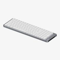 Lofree Flow 2 100 keyboard Universal USB + RF Wireless + Bluetooth QWERTY Silver, White