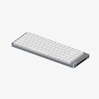 Lofree Flow 2 84 keyboard Universal USB + RF Wireless + Bluetooth QWERTY White, Silver