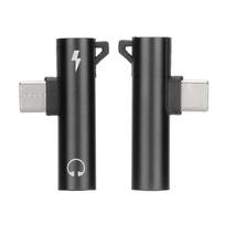 2PCS USB C to 3.5mm   Adapter 2 in 1   Charging USB C to     ABS USB C to    for Phone Tablet