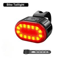 800LM Bicycle Front Light 9Led USB C Rechargeable Smart Sensor Rear Light Waterproof Bright Flashlight Safety Cycling Lights