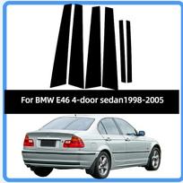 Fit For BMW E46 4-door sedan1998-2005 Gloss Black Pillar Posts Door Side Decorative Window Trim Cover Stickers Accessories bright black