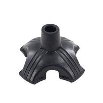 Self Standing 19/22MM Four Base Support Walking Stick End Bottom Crutch Pad Rubber Pad Cane Tip Hole Dia.22MM
