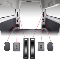 6 vnt. Kemperio galinių durelių galinių C statramsčių apdailos plokštelės Juodam Ford Transit Custom 2012-2023 Mikroautobusui Automobilių Aksesuarai 6pcs