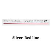 JDFN3 3D Logo DUAL MOTOR Underlined Letters Emblem For Tesla Model Y 3 X S Car Trunk Badge Sticker Dual Motor Sticker Accessories