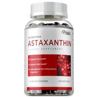 Natural astaxanthin softgels, antioxidant support, skin brightening, suitable for adults. 120*1