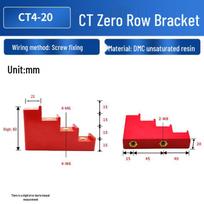 Red CT4 Copper Busbar Support (20/30/40/50 mm Wide)