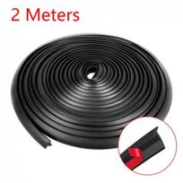 SEAMETAL Car Rubber Seal Strip for Fender Flare Arch Small Slanted T-Type Seal Edge Gap Strips Waterproof Soundproof Protection 2m