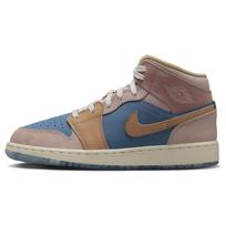 Air Jordan 1 Mid SS GS Zen Vaikams Sportbačiai Mėlyni Aegean-Storm Hemp FN7452-400 37.5