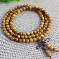 Auksinio sandalmedžio apyrankė - 108 karoliukai, unisex papuošalas 6mm 108 beads