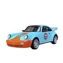 1:24 mastelio Porsche 964 Carrera RS 911 lydinio automobilis, liejiniai ir žaislinės transporto priemonės, automobilio modelis, garsas ir šviesa, atitraukiamas automobilis, žaislai vaikams, dovanos mėlyna