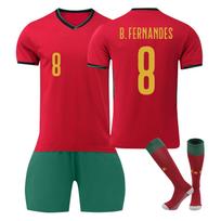 2425 Portugal Home Futbolo megztiniai šortai ir kojinės Naujo sezono šortai ir kojinės suaugusiems ir vaikams Dydžių rinkinys 28