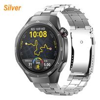 Real Titanium Band for Huawei Watch 4 4 Pro Ultimate Luxury 22mm Titanium Wristband for Huawei GT 5 Pro 46mm GT 4 GT 3 Pro Strap Huawei GT 3 46mm sidabras