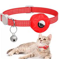 Apple AirTag Katės Antkakliui, Air Tag Gyvūno Antkakliui su AirTag Laikikliu ir Varpeliu Atspindinčiu GPS Kačiuko Antkakliu Mergaitei Berniukui Katėms gatos No AirTag locator