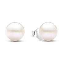Pandora Pearl Decorated Silver Pearl Earrings Women earrings 293169C01 Box white