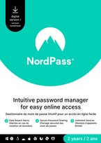 NordPass Premium, Unlimited Devices, 2-Year, Password Manager (PC/Mac/Mobile) Subscription Key CANADA