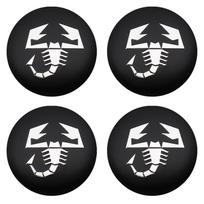 4pcs 56mm Wheel Center Hub Cap Emblem Badge Stickers Car Stying for  Abarth 124 500 Grande Punto Spider 500C 595C 695C Evo