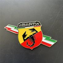 3D automobilio lipdukai Emblema Automobilio šoninio sparno ženklelis bagažinės lipdukas Fiat Abarth 500 124 125 595 Punto Bravo Skorpiono stiliaus priedai yellow