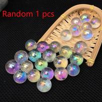 Natural Titanium Seed Quartz Crystal Ball With Radiant White Rainbow Aura 1pcs