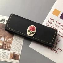 Vintage Fashion Rose Pattern Glasses Case Sunglasses Eyewear Storage Box Unisex Anti-Pressure PU Leather Eyeglasses Bag juoda
