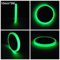 Self-adhesive Moto Night Safety Strip Car Reflective Stripe Green Fluorescent Luminous Tape 10mm x 3M