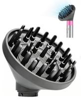 Difuzoriaus antgalis Garbanojimo žnyplės & „Dyson Airwrap“ HS01 / HS05 / HS08 Plaukų džiovintuvo priedai Universalus pakeičiamas plaukų džiovintuvo difuzorius pilka