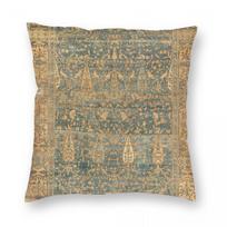Antique Persian Kerman Rug Pillowcase Polyester Linen Velvet Printed Zip Decor Pillow Case Car Cushion Case Wholesale 30x30cm