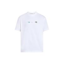 Calvin Klein Round Neck Printed Short Sleeve T-Shirt Men Tops White J30J325195-YAF L white