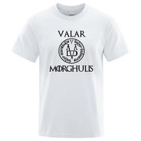 Vyriški marškinėliai A Song of Ice and Fire T Shirt Valar Morghulis spaudiniai Vasariniai trumparankoviai kvėpuojantys drabužiai S