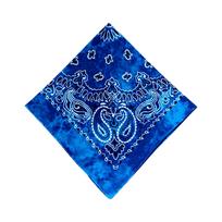 Medvilninė nauja kaklaraištis nudažyta galvos skara Paisley Scroll Bandanna Tie-Dyed Square One Size mėlyna