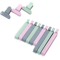 Nauji 12 vnt./rinkinys plastikiniai maišelių spaustukai maisto pakavimui, lenktos konstrukcijos, sandarūs maišelių spaustukai, tinkami maistui, virtuvei ir namams 12pcs