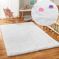 Shag Area Rug for Living Room Black Plush Carpets Indoor Bedroom Rugs Non Skid Soft Fluffy Rug for Nursery Kids Boys Girls Room 80x120cm balta